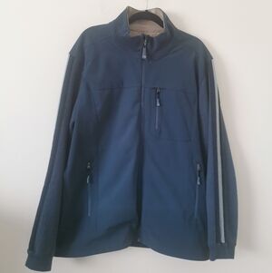 Lululemon Men's Large Blue / Green Jacket 3 Zip Pockets Inside Pockets